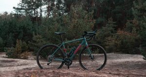 Best Gravel Bikes Under 1000: A Trek gravel bike with a forest in the background