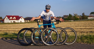 Best Chinese Carbon Road Bike Wheels: Me with my Chinese bike and multiple Chinese road bike wheelsets