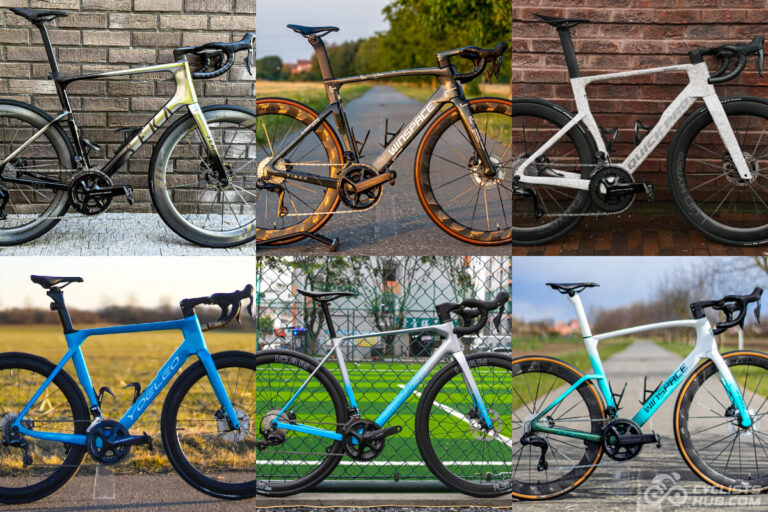 Some of the best Chinese road bike frames (ICAN Flyee, Winspace T1600, QuickPro ER:One, YOELEO R12, SEKA Spear, and Winspace Agile).
