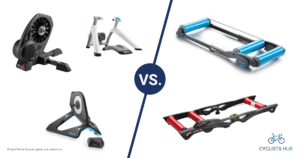 Wheel-on and direct-drive bike trainers vs. Rollers