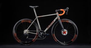 Skyline Sage Titanium Road Bike with a black background