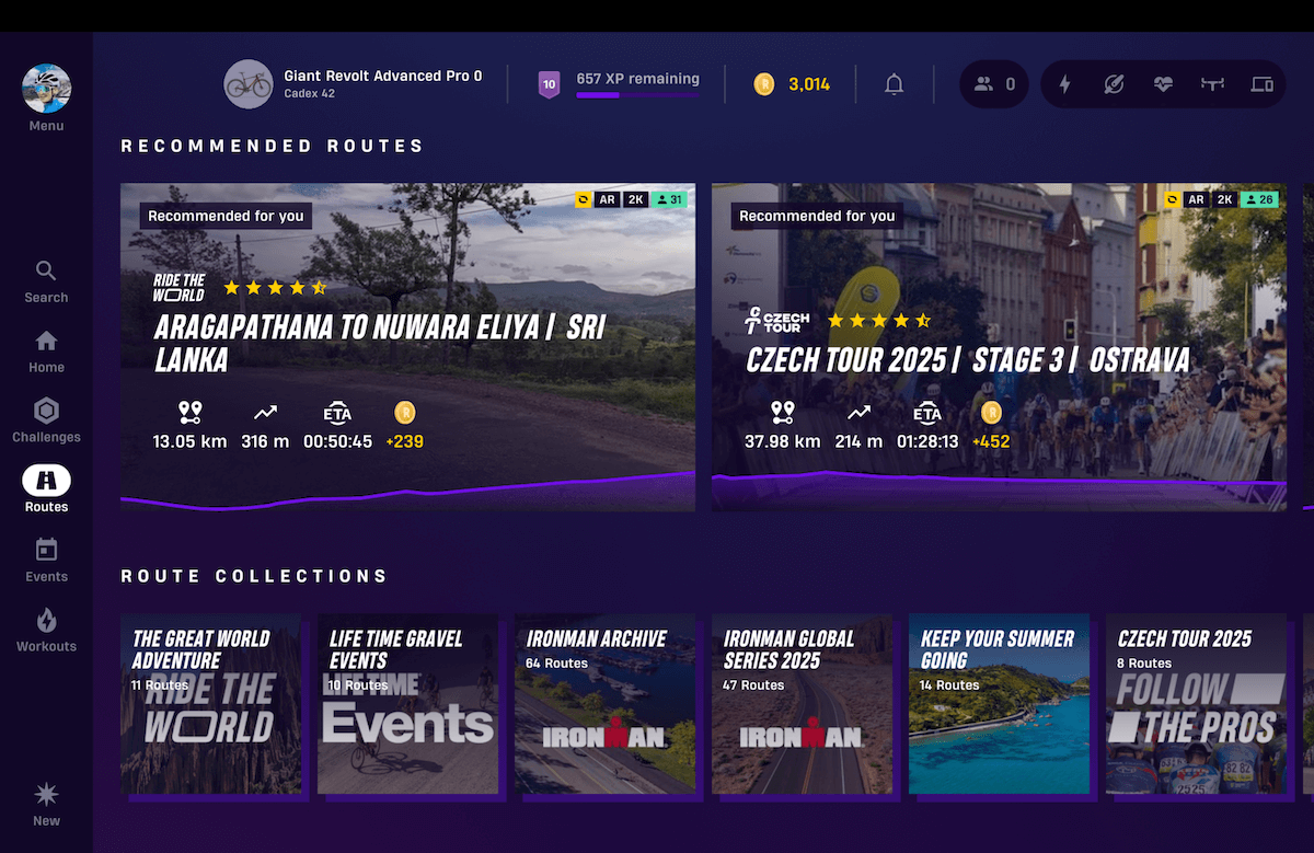 ROUVY Route library.