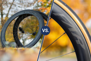 YOELEO vs. Farsports: YOELEO wheels with logo on the left side and the Farsports logo and wheels on the right side