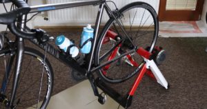 how to set up a bike trainer: Canyon Endurance AL in a wheel on trainer