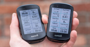 Garmin Edge 530 vs. Edge 830 in my hand.