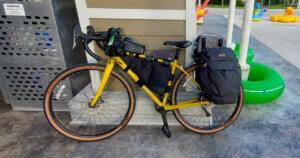 Co-op ADV 2.3 review: ADV 2.3 with multiple bags ready for multi-day adventure.
