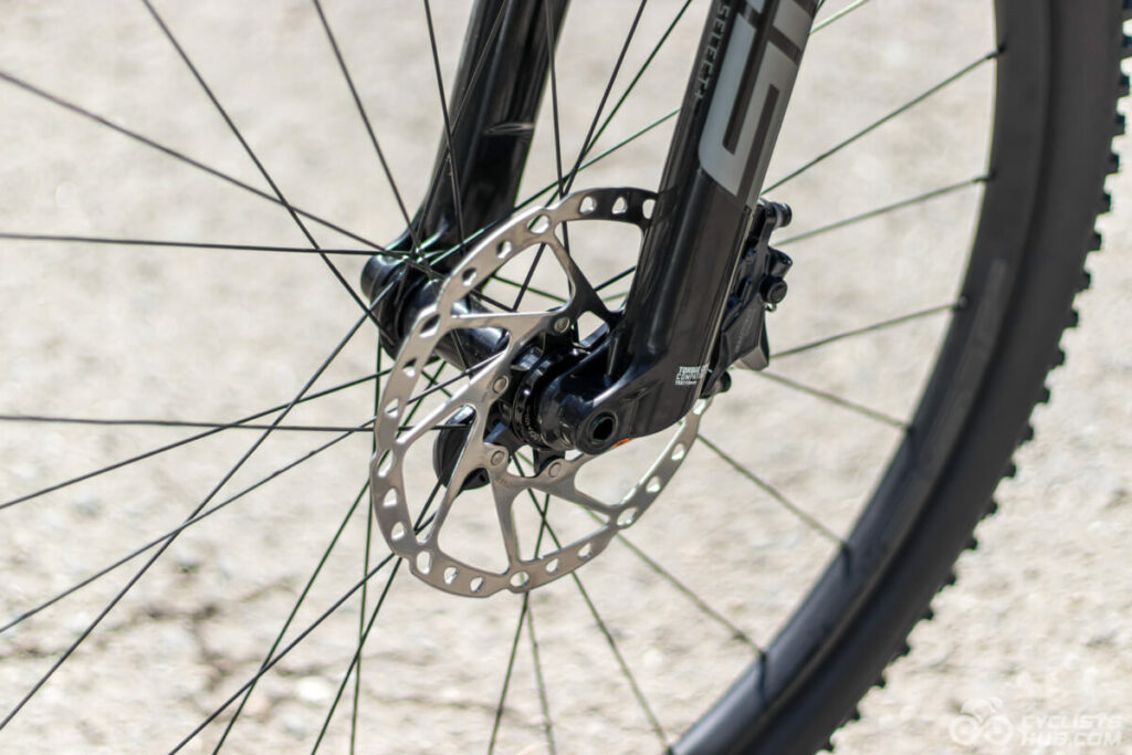 Mountain bike front disc brake.
