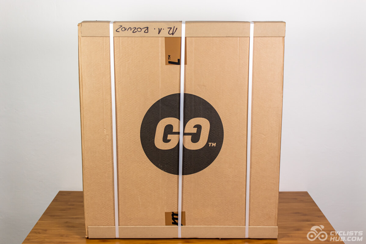 Gymrail Momentum X1 box on a wooden table.