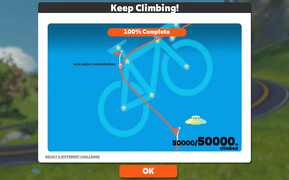 Zwift Mt. Everest challenge done