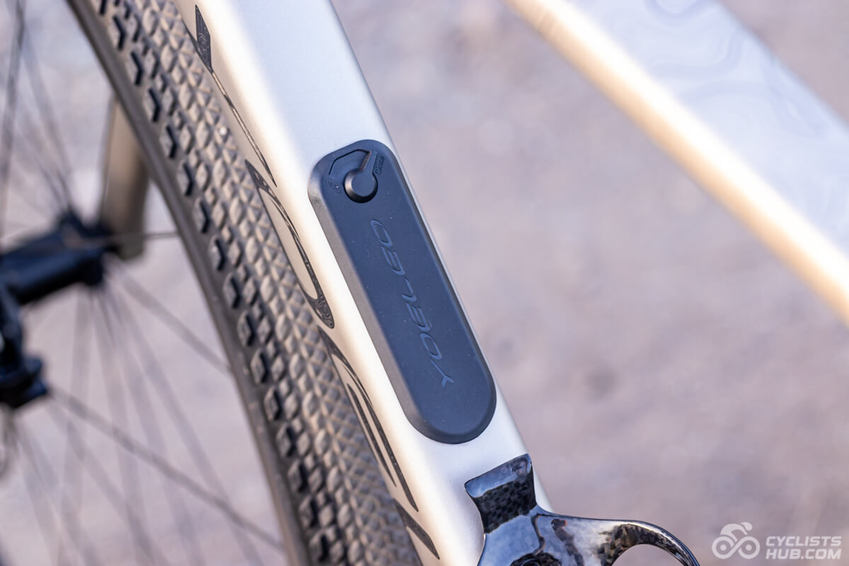 YOELEO G21 Altera down tube storage compartment.