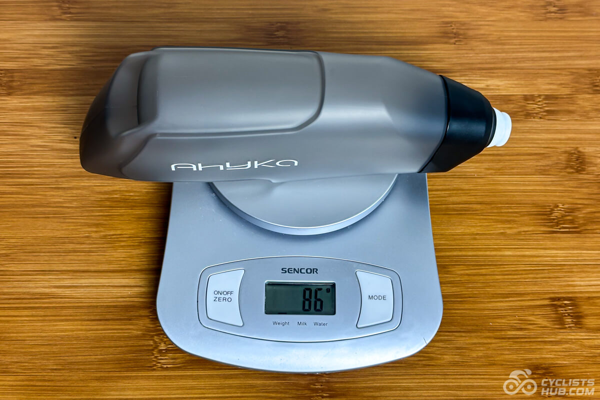 Ahyka aero bottle weight (86g).
