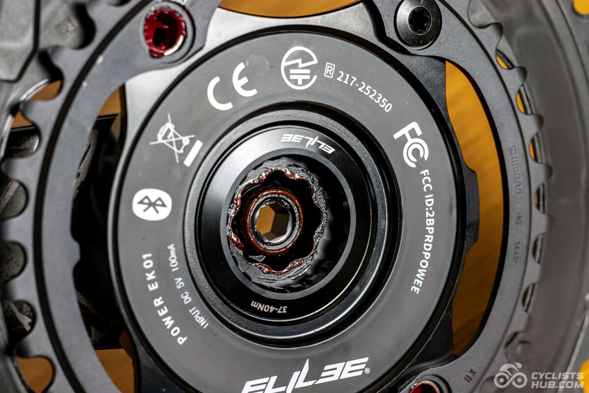Elilee EK01 power meter rear side detail.