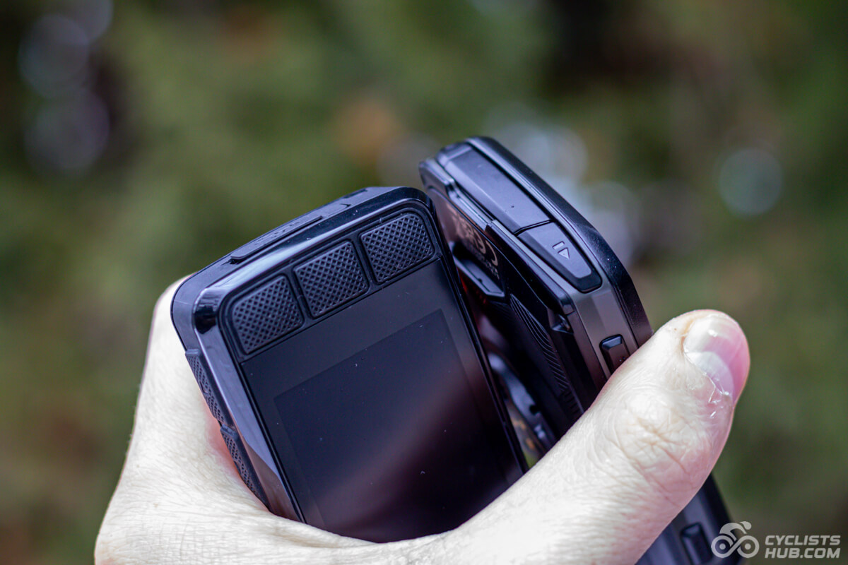 Garmin Edge 550 vs. Wahoo ELEMNT BOLT 3 buttons.