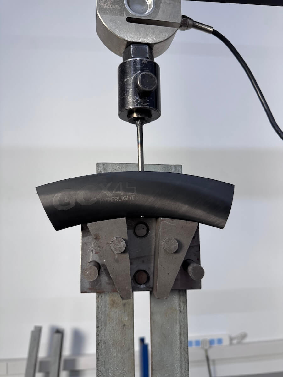 Particle GCX45 Hyperlight Max Spoke Hole Tension testing.