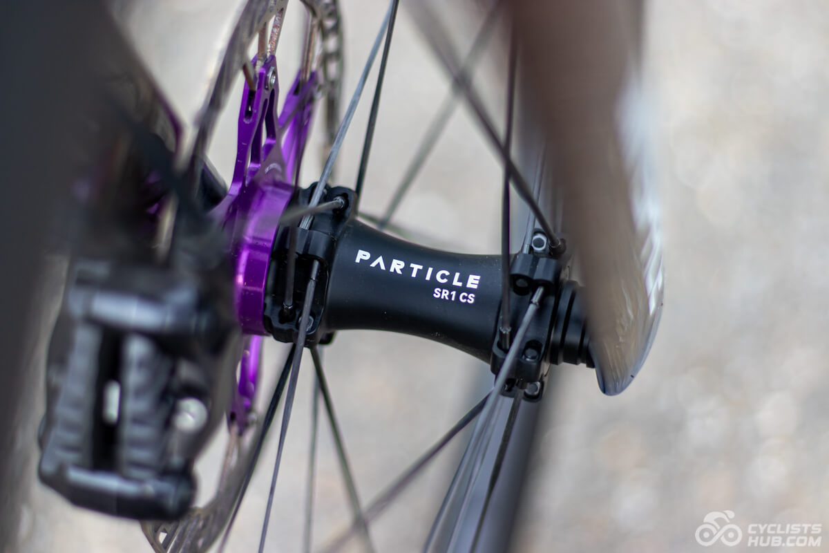 Particle GCX45 front hub detail.