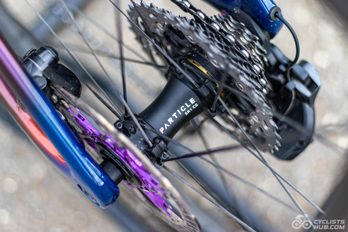 Particle GCX45 rear hub detail.