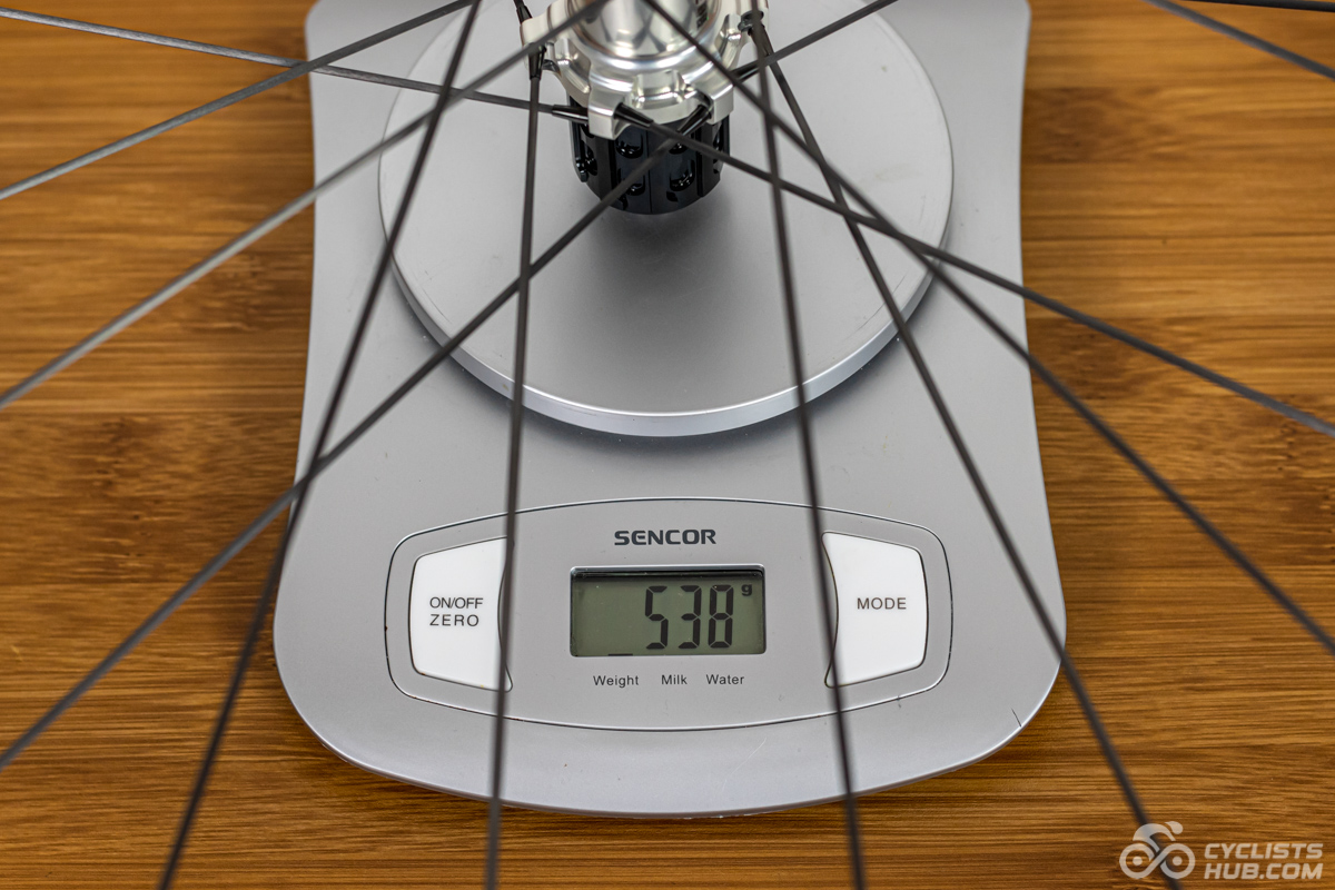 UPVINE Ultra - rear wheel weight (538g).