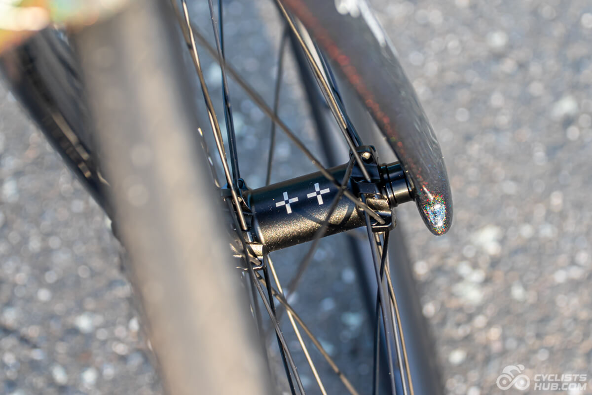 10Plus T Series front hub logo detail.
